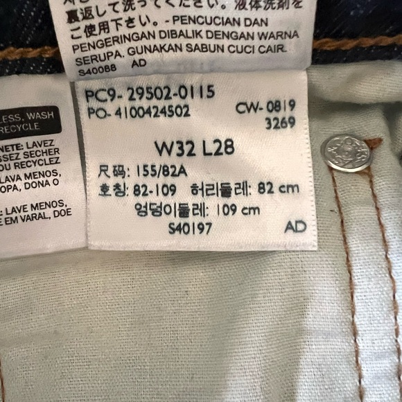 Levi’s 501 Indigo skinny jeans W32 L28 - Picture 4 of 6